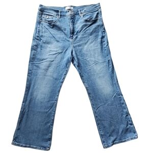 LOFT Light Blue Cropped Flared Jeans